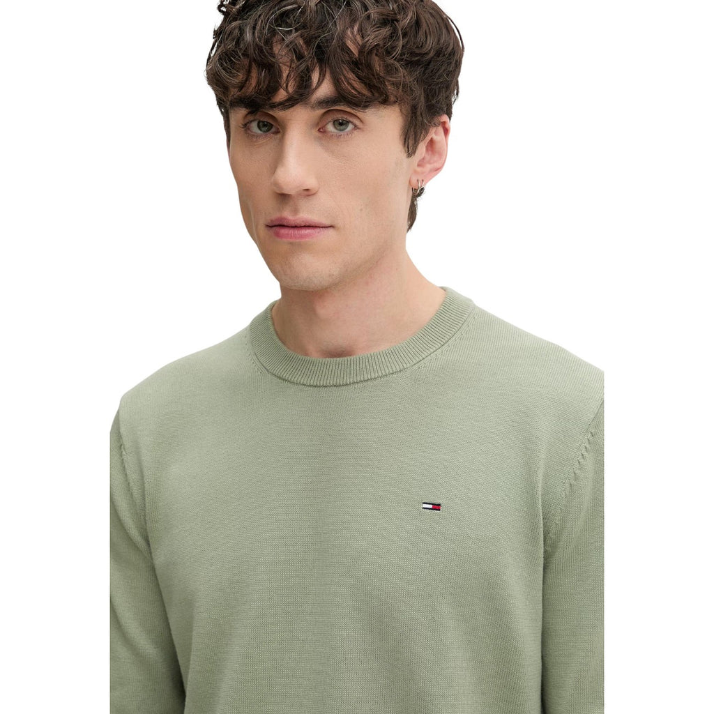 Tommy Jeans — Men’s green organic cotton sweater — view 4