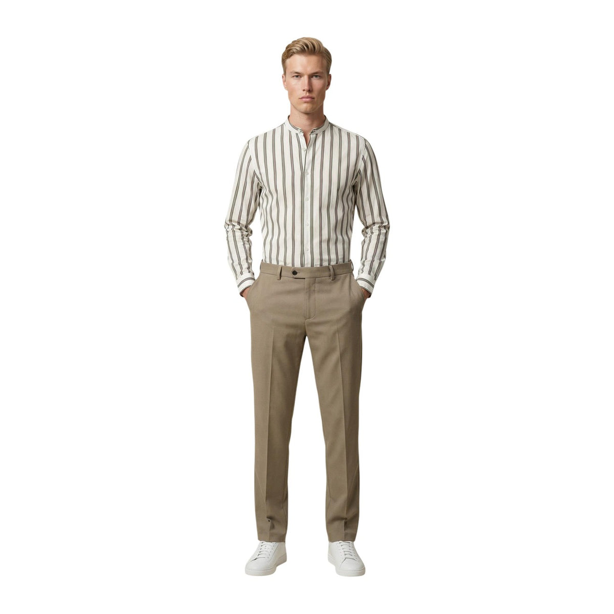Gianni Lupo — Chemise blanc homme — vue 5