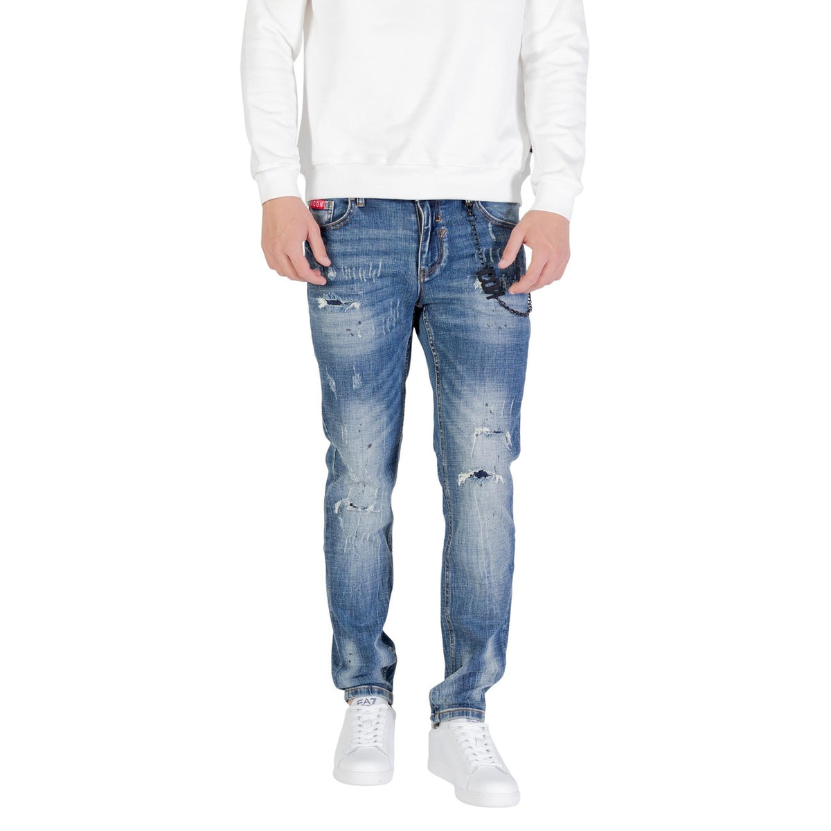 Icon — Jean ICUF2W6D018 bleu homme