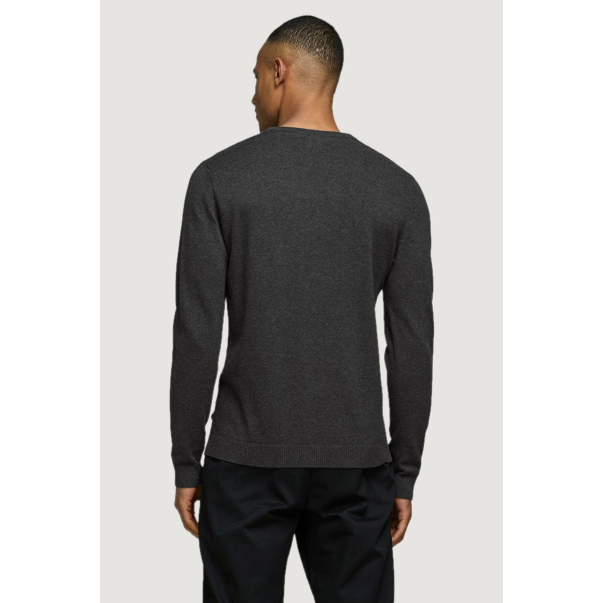 Jack & Jones — Men's gray Essential Basic sweater — view 5