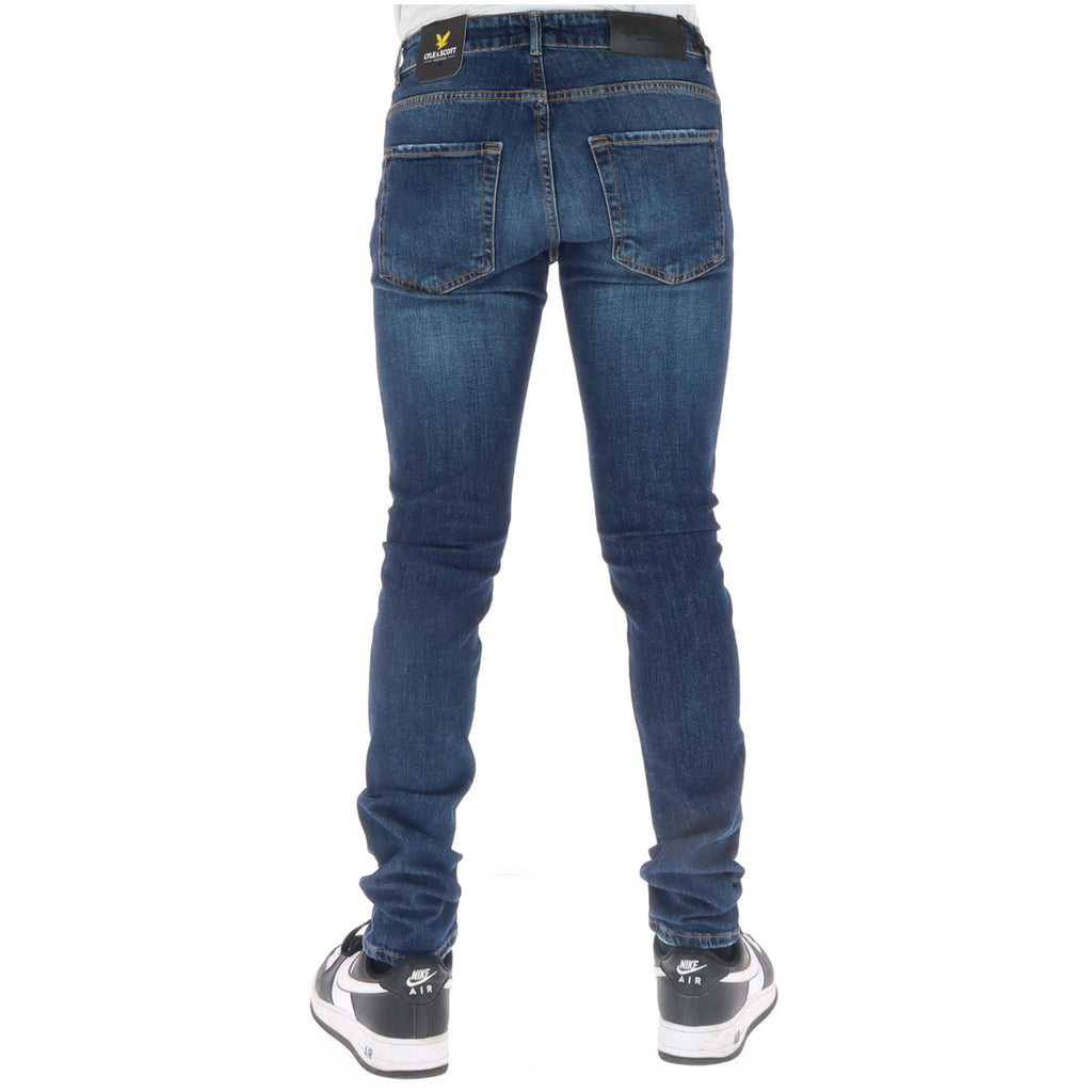 Lyle & Scott — Men's blue stretch cotton jeans — view 3
