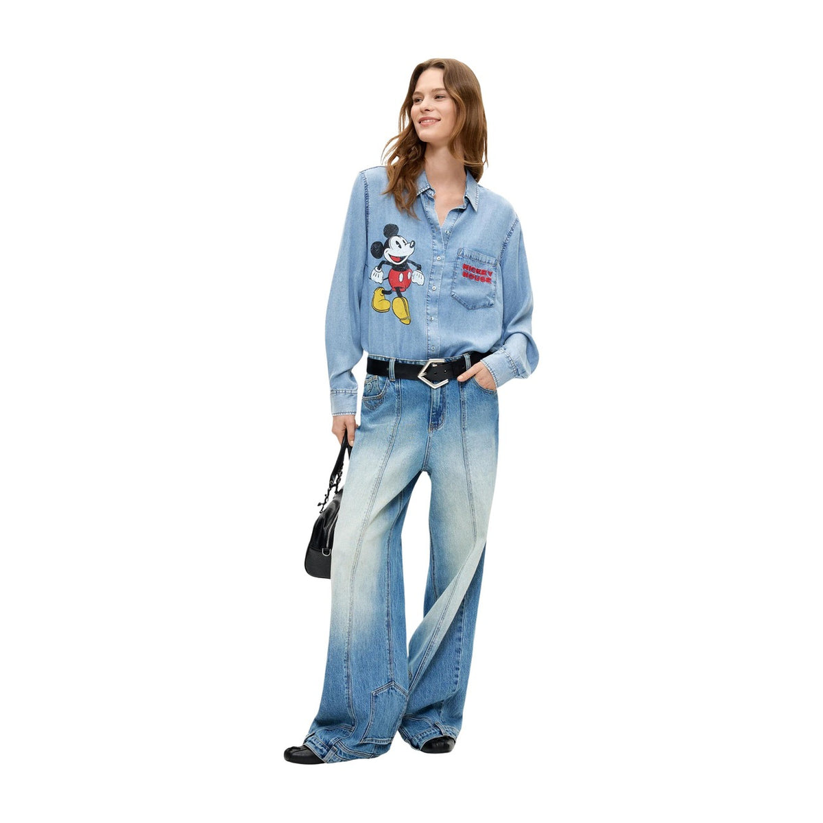 Desigual — Women’s blue printed Mickey shirt — view 2