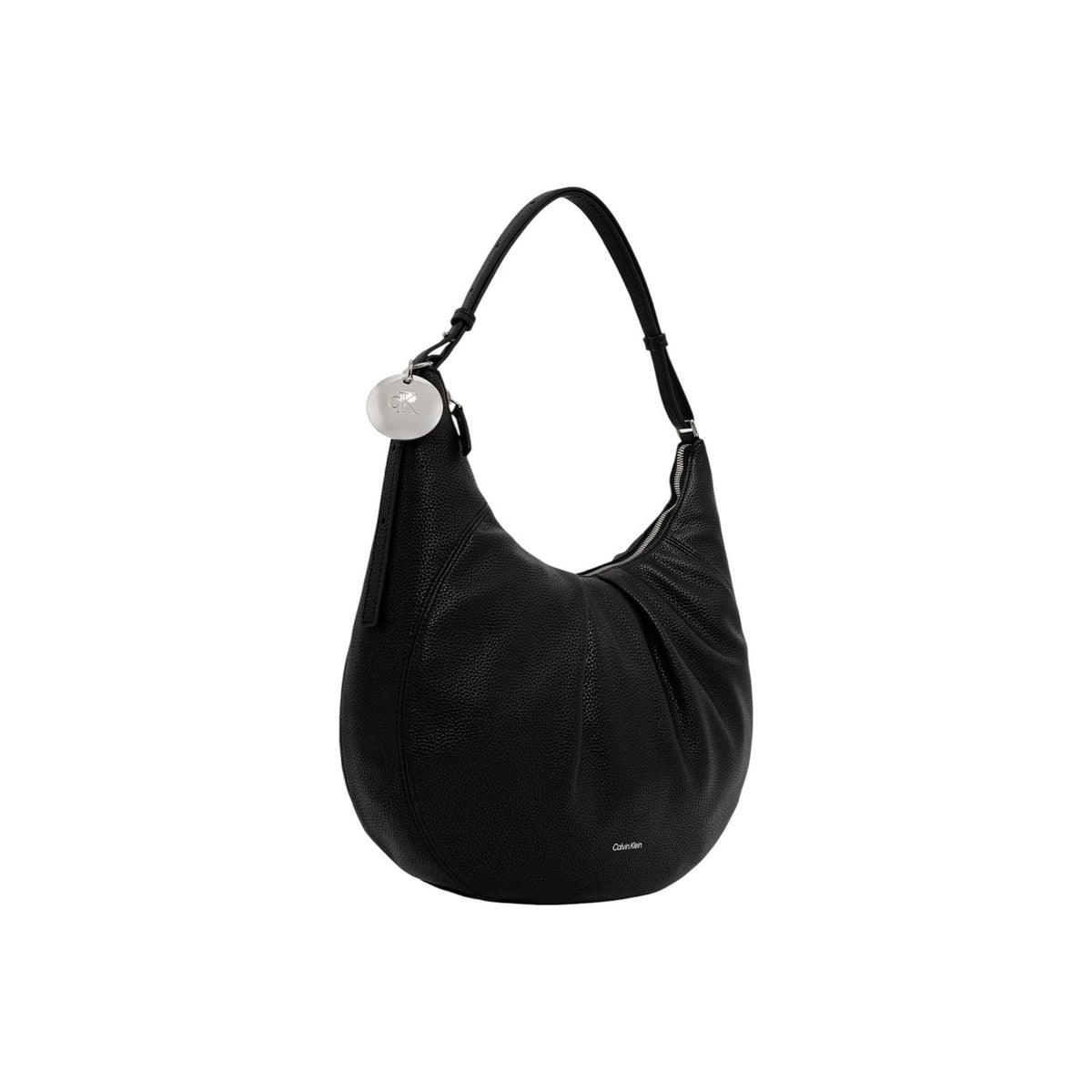 Calvin Klein — Sac noir réf. ENGRAVED HW MEDIUM SHOULDER BAG femme — vue 2