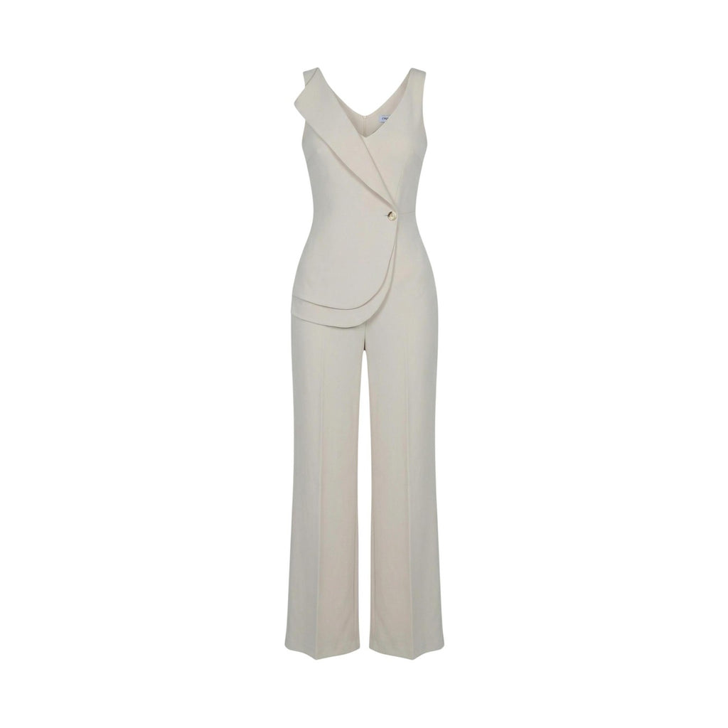 Artigli — Asymmetrischer Damen-Jumpsuit Beige ACTU004734 — Ansicht 2