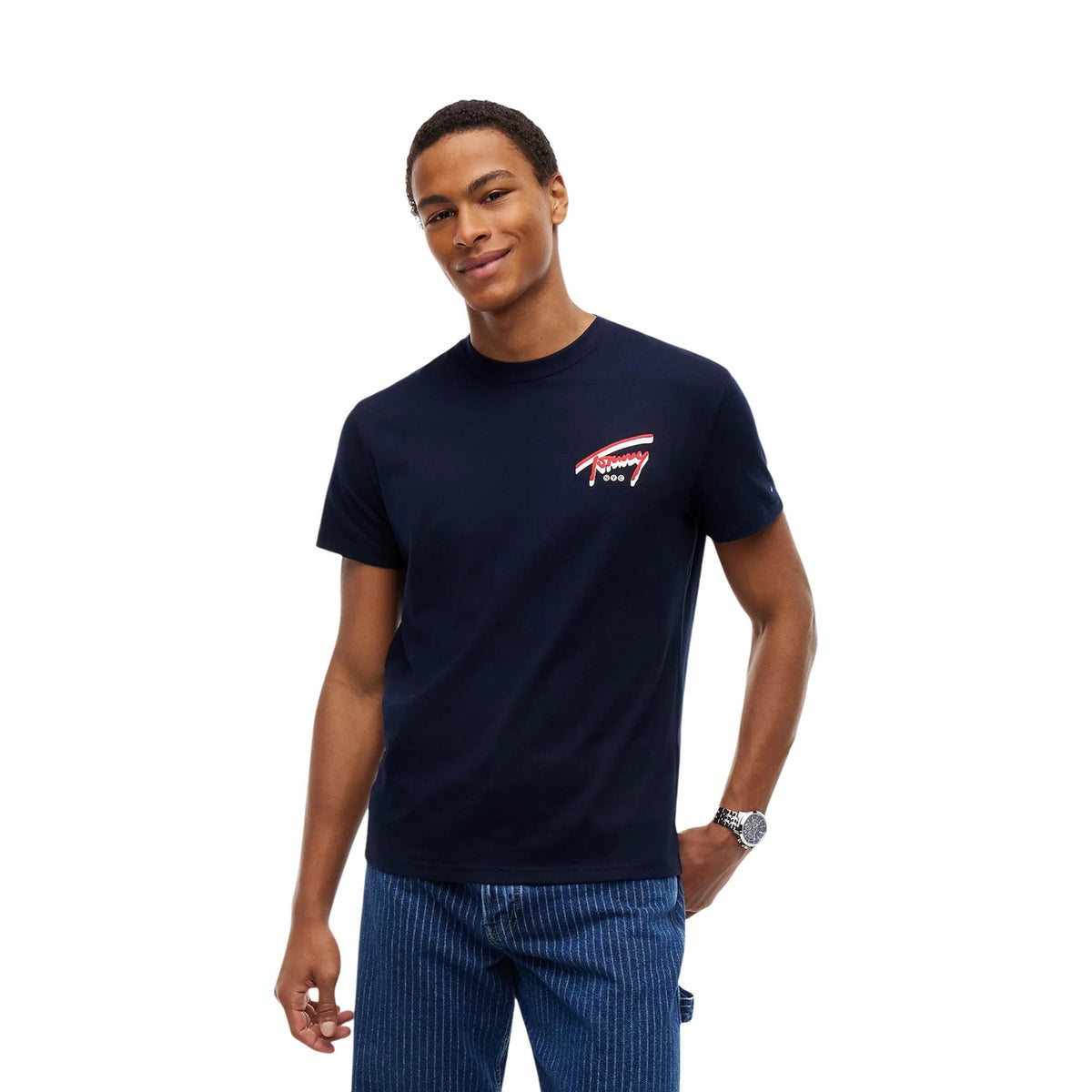 Tommy Jeans — Men's blue organic cotton t-shirt