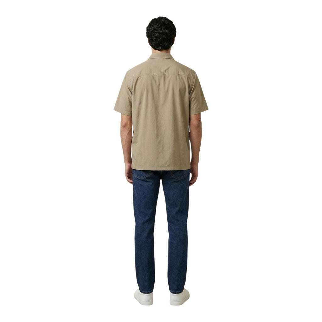 Armani Exchange — Chemise en coton beige homme — vue 3