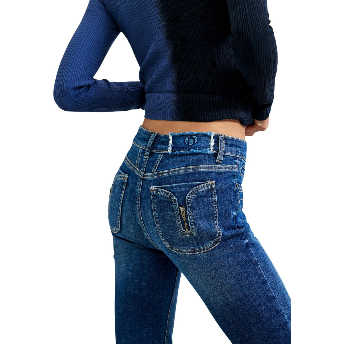 Desigual — Blauwe denim jeans Lindsay voor dames — afbeelding 3