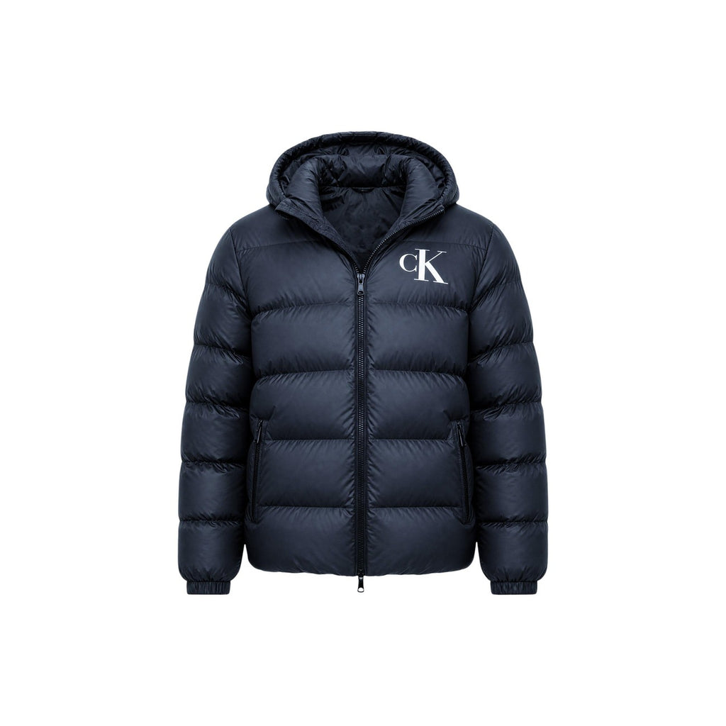 Calvin Klein Jeans — Blauw herenjack met capuchon en print — afbeelding 2