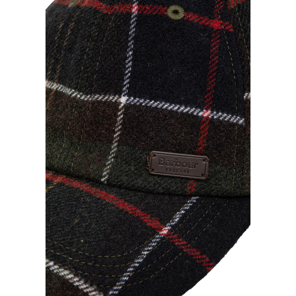 Barbour — Men's Green Galingale Tartan Cap — view 2