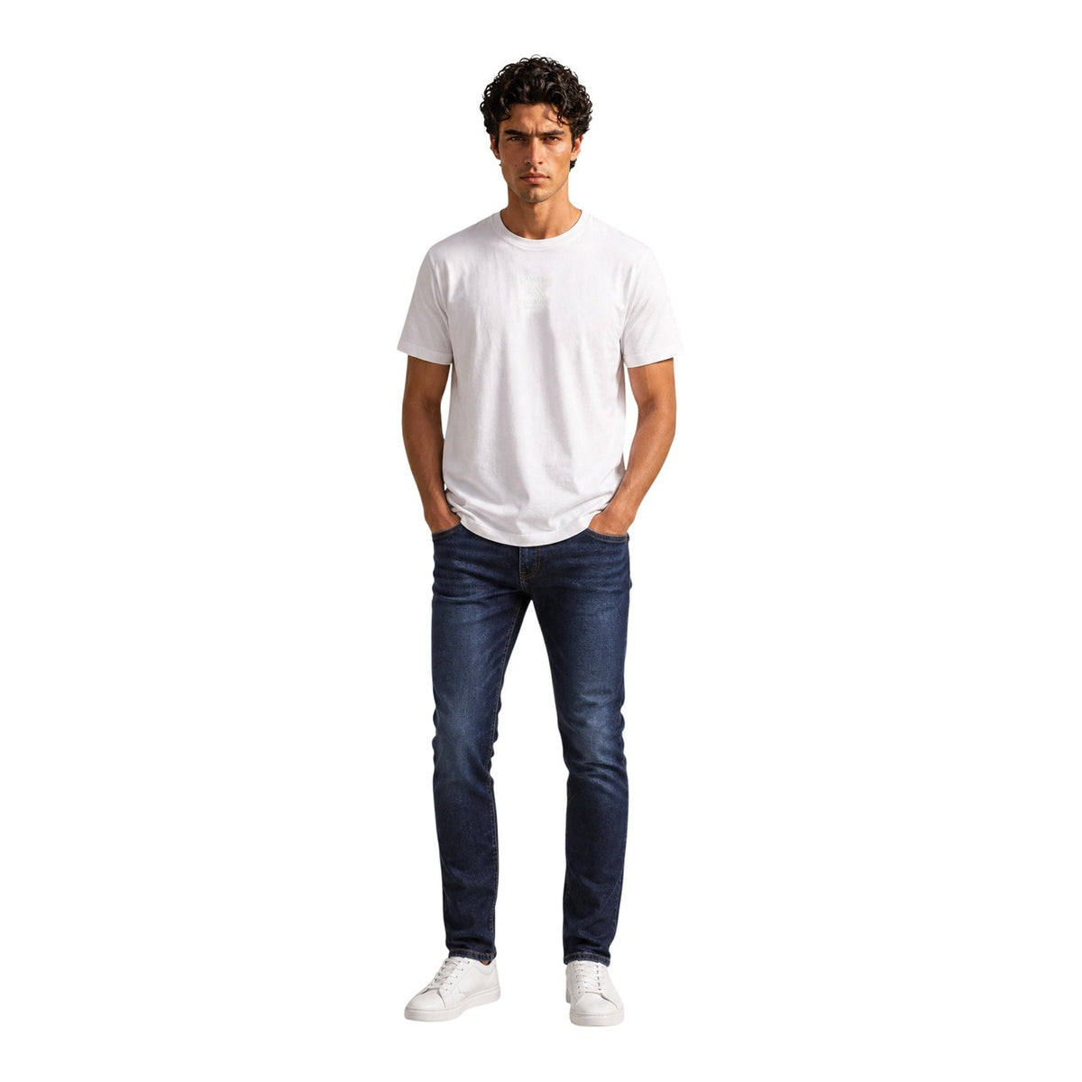 Armani Exchange — T-shirt en coton blanc homme — vue 3