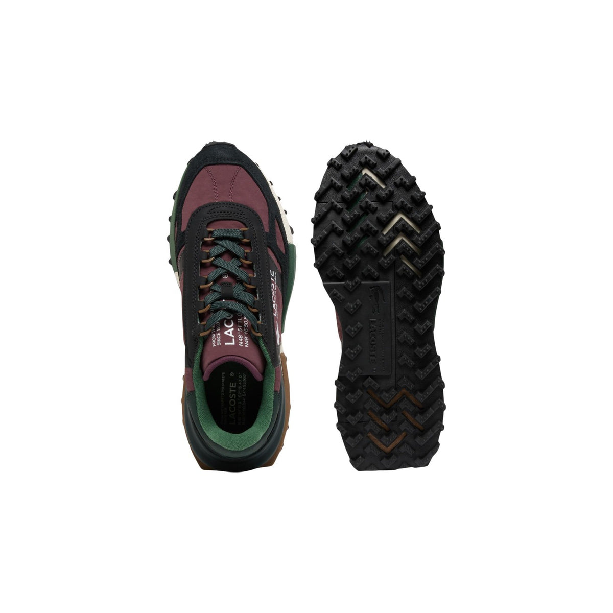 Lacoste — Baskets Elite Active 2263 bordeaux homme — vue 4