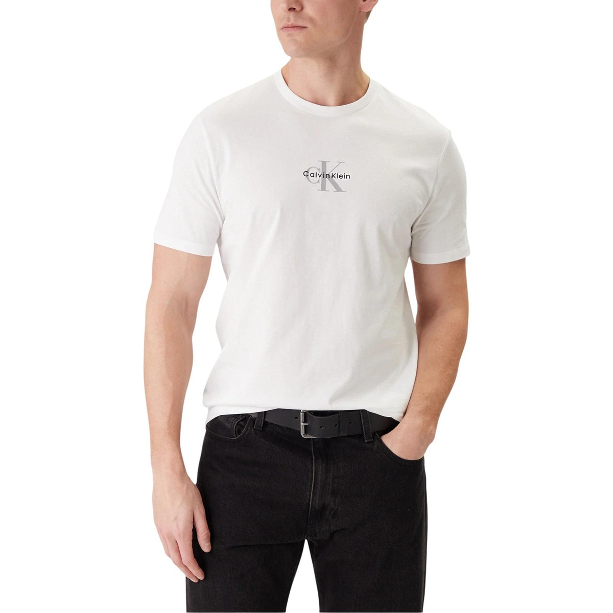 Calvin Klein Jeans — Men's white T-shirt LV04RB866G