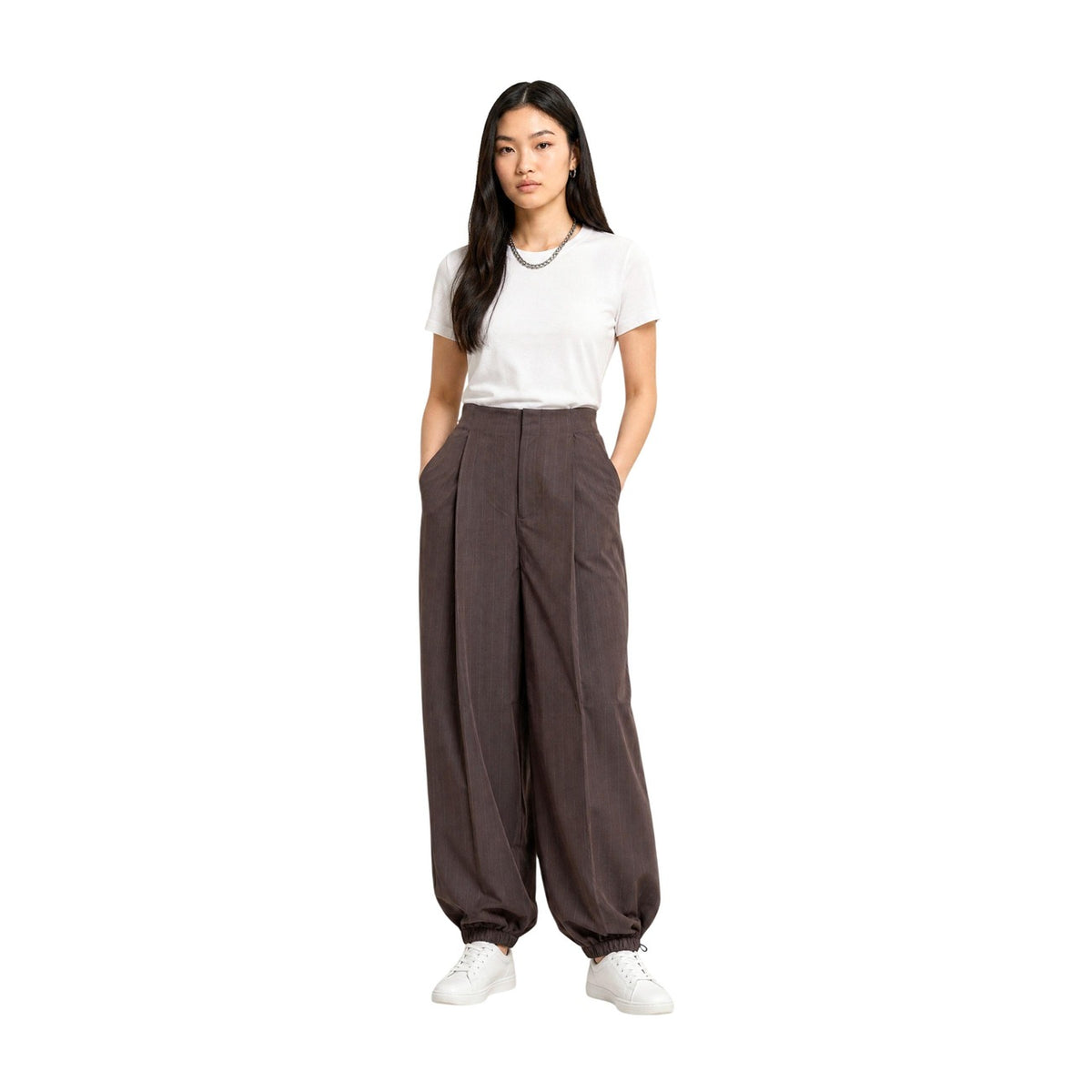 Only — ONLRUMBA-ALDEN brown women’s pants — view 3