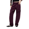 Desigual — Bordeauxrode broek met ritsen voor dames