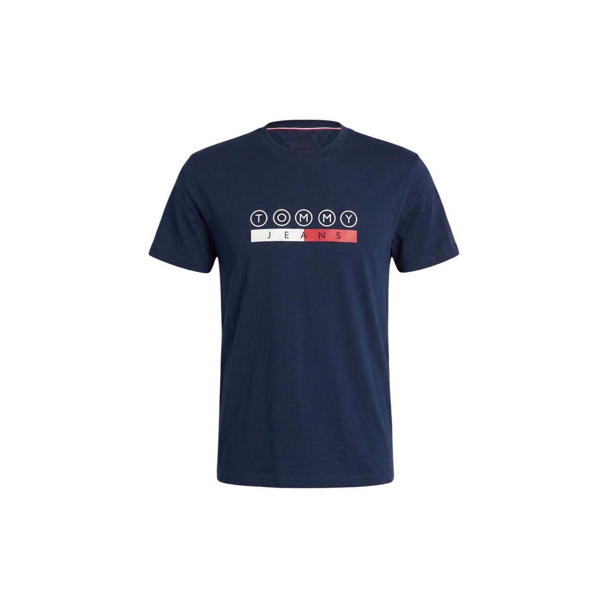 Tommy Jeans — Men's blue organic cotton t-shirt — view 2