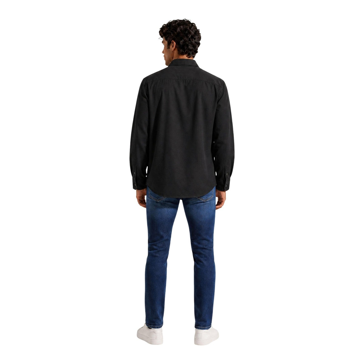 Calvin Klein Jeans — Zwart stretchhemd voor heren — afbeelding 4