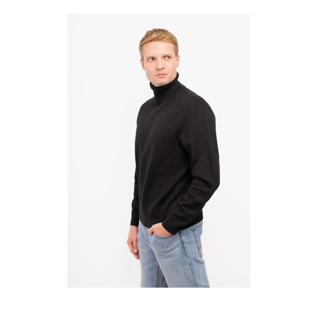 Armani Exchange — Pull col montant noir B_44831 homme — vue 3