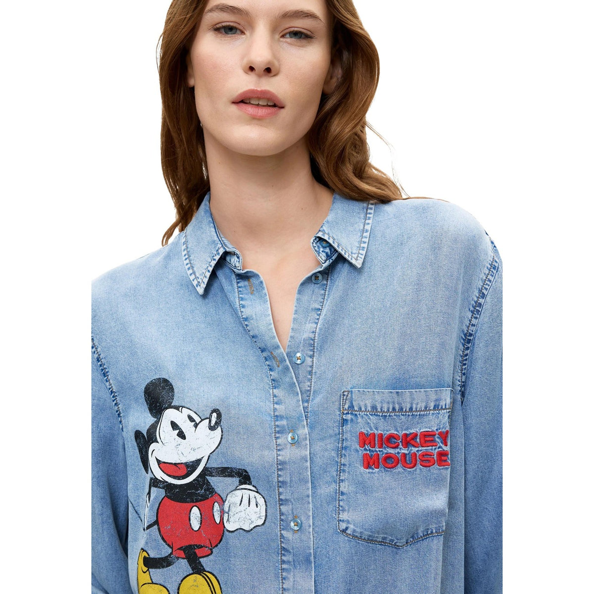Desigual — Women’s blue printed Mickey shirt — view 3