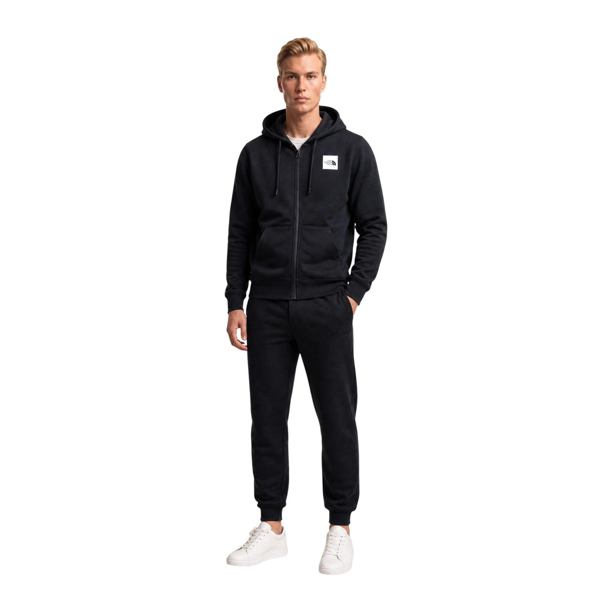 The North Face — Sweat zippé Evolution Box Half Dome noir homme — vue 4