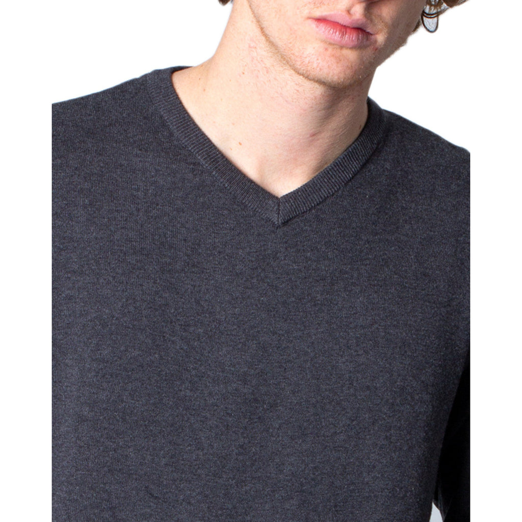 Jack & Jones — Men's organic cotton V-neck sweater — view 3 — Gray