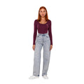 Armani Exchange — Jean droit bleu en coton femme