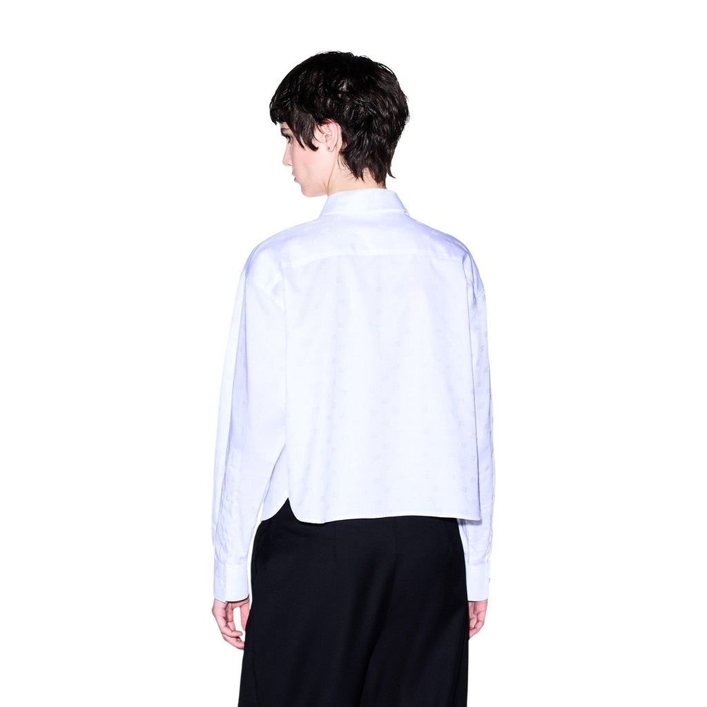Armani Exchange — Wit katoenen dameshemd — afbeelding 4