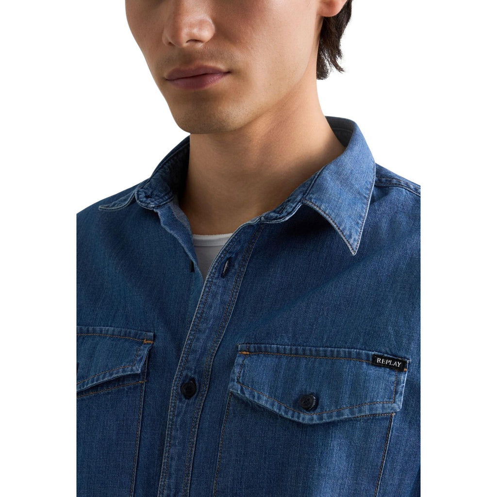 Replay — Chemise en denim homme — vue 4