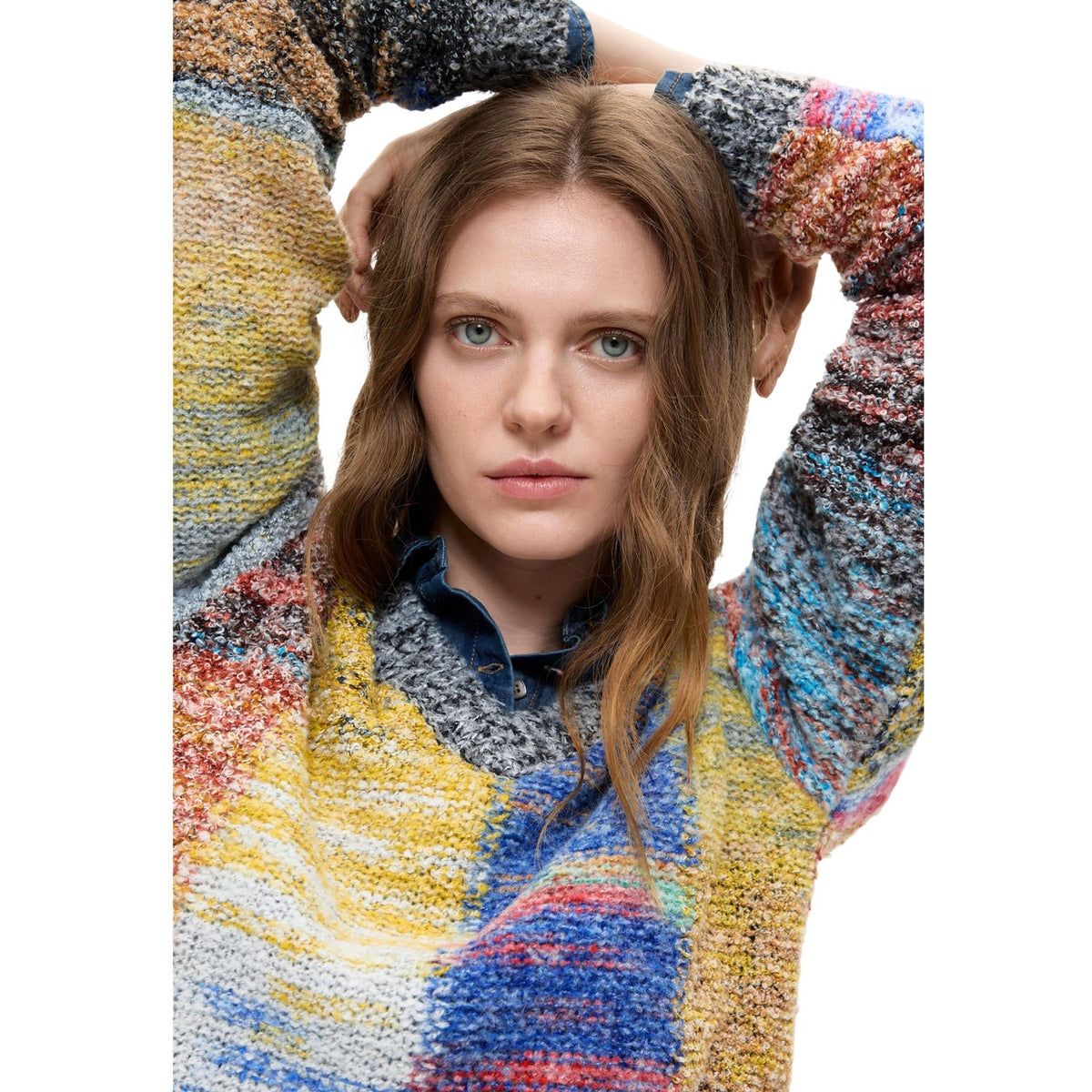 Desigual — Women’s red Earth Texture sweater — view 3