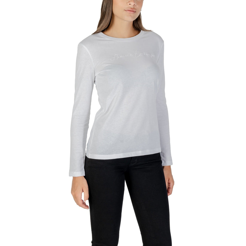 Armani Exchange — Women's white long-sleeved t-shirt — view 3