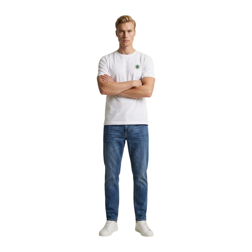 Only & Sons — Men’s white short-sleeved round-neck t-shirt — view 5