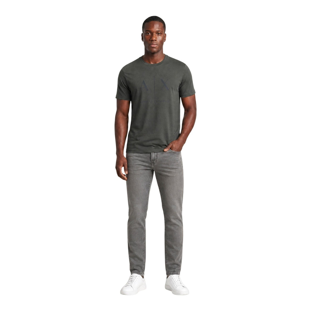 Armani Exchange — Men’s beige stretch jeans — view 2