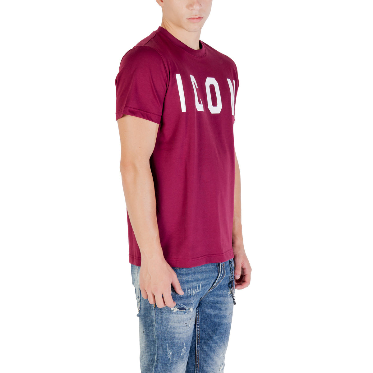 Icon — T-shirt ICUF2W6T001 bordeaux homme — vue 3