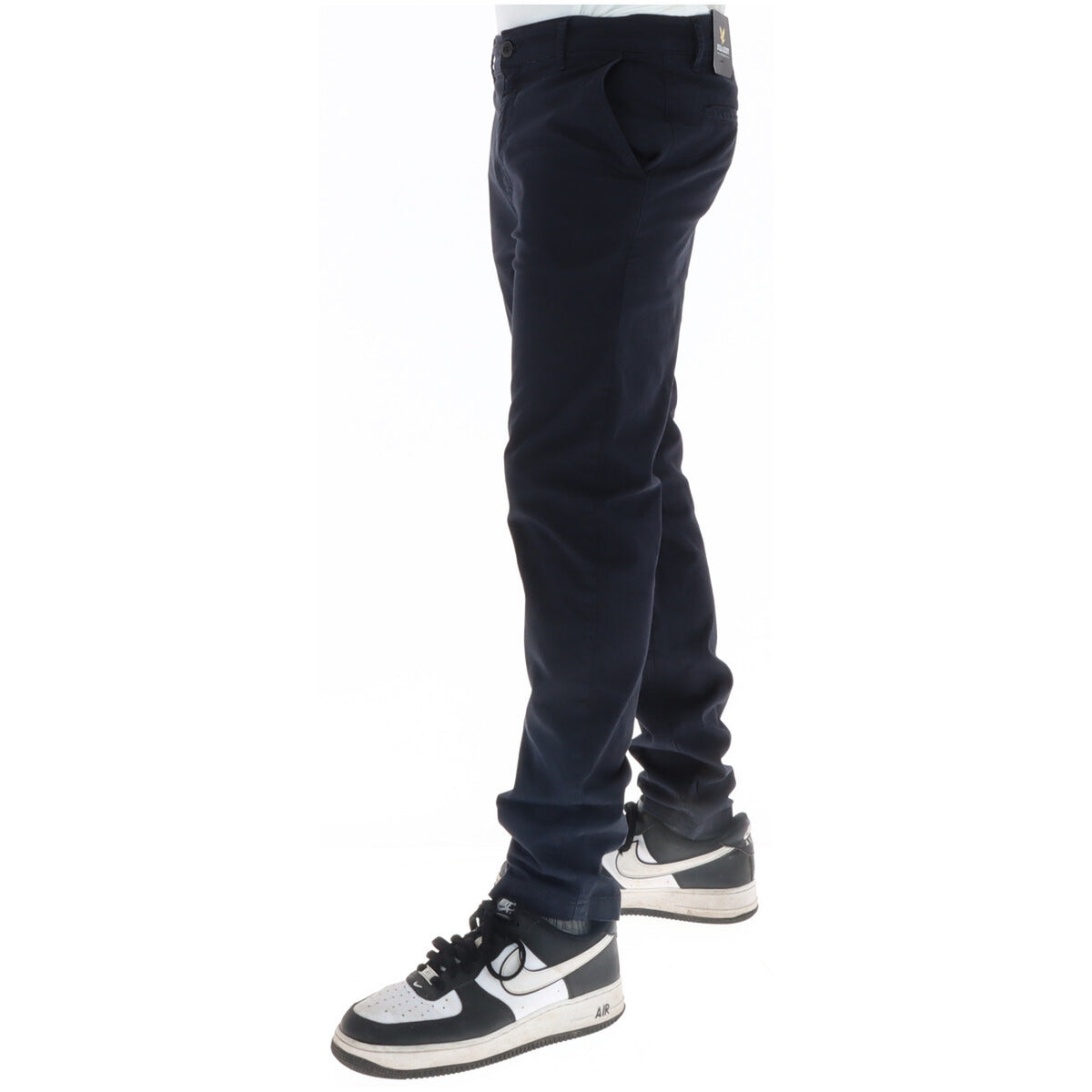 Lyle & Scott — Pantalon chino bleu en coton stretch homme — vue 3