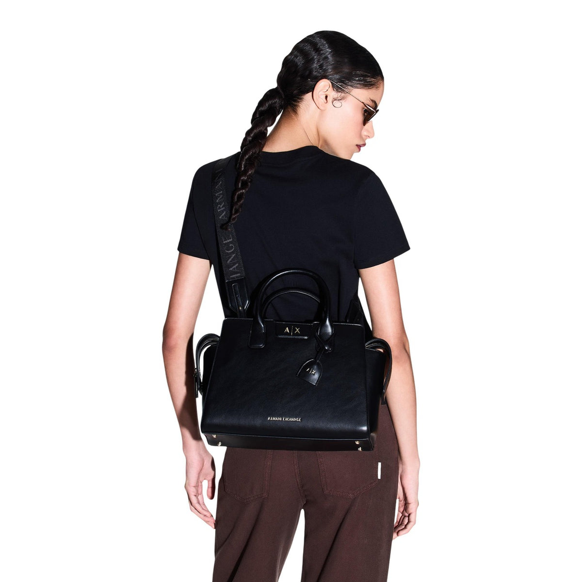 Armani Exchange — Women’s black shopper bag — view 2