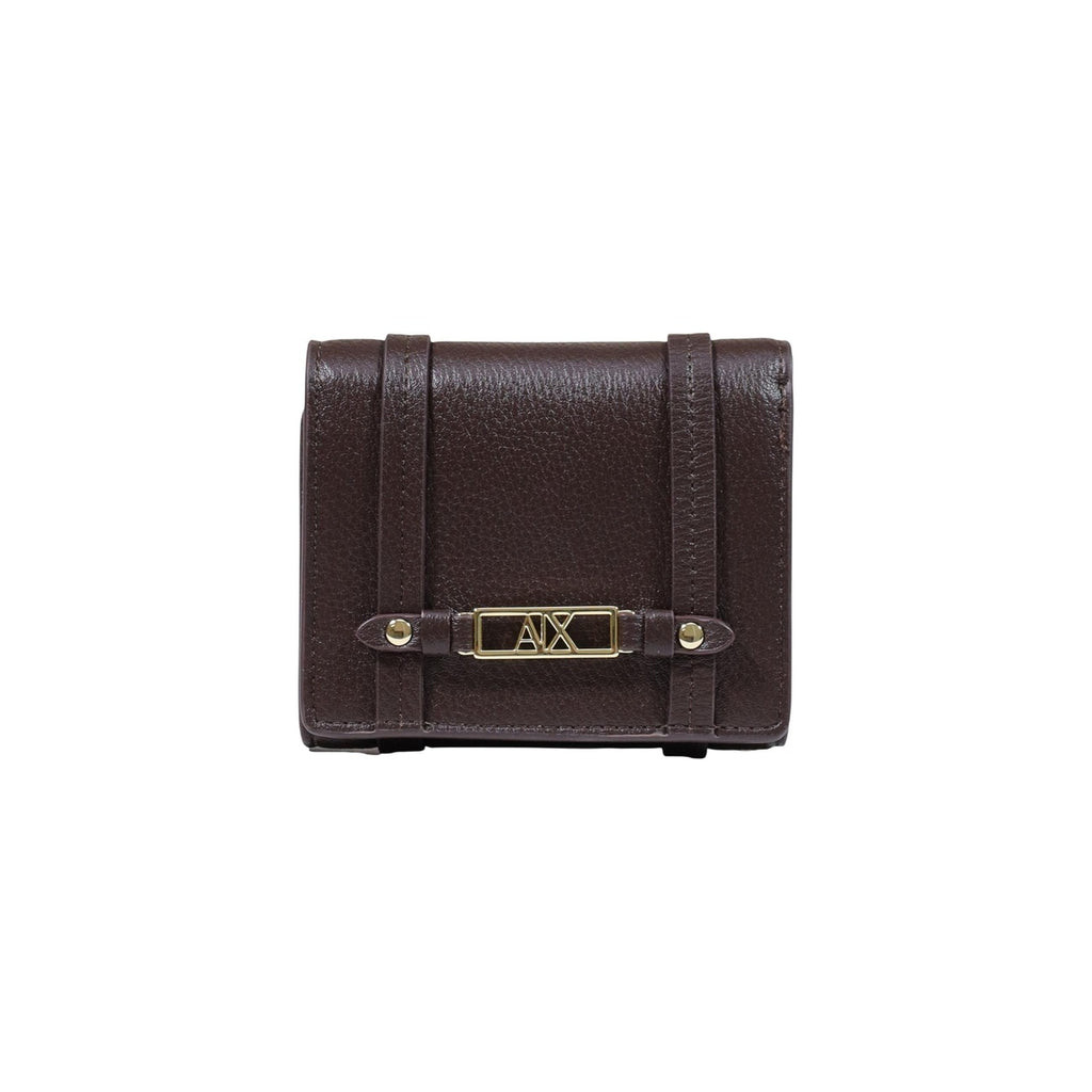 Armani Exchange — Compacte portemonnee XW002613 bruin dames