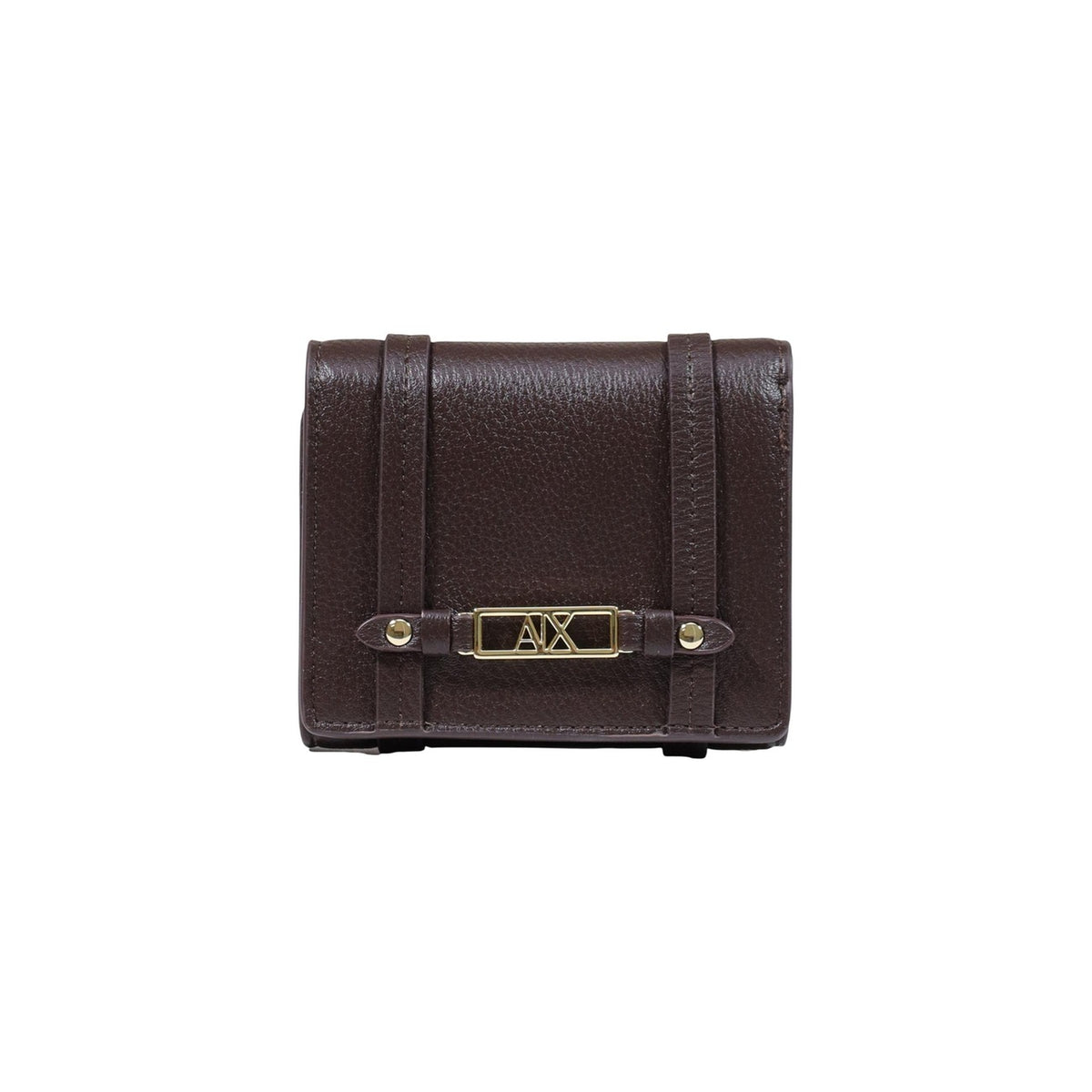 Armani Exchange — Compacte portemonnee XW002613 bruin dames