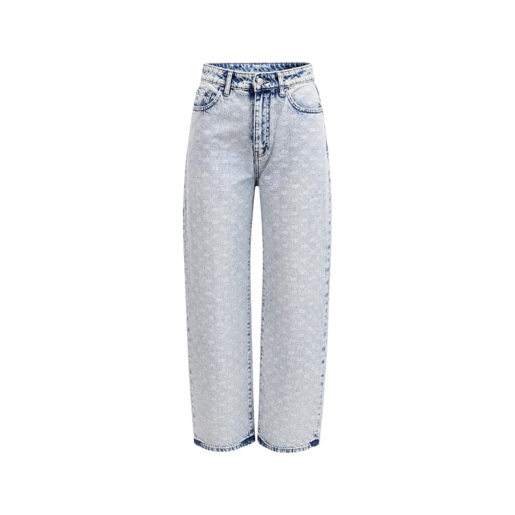 Armani Exchange — Jean droit bleu en coton femme — vue 2
