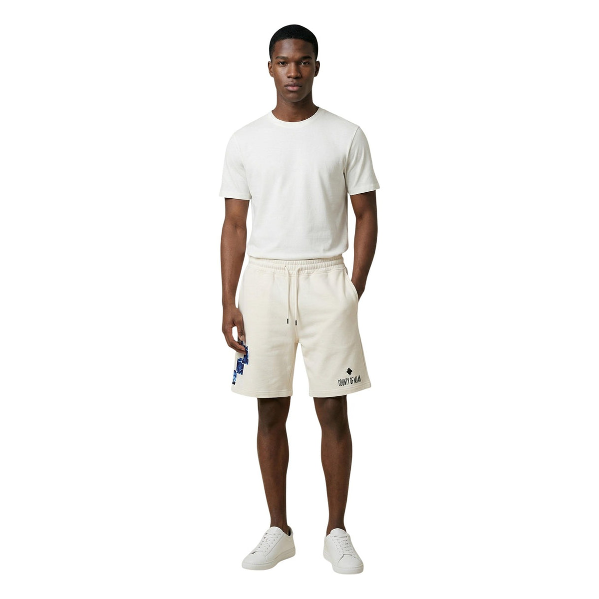 County Of Milan — Bermuda réf. S6CMMABE067 blanc homme — vue 5