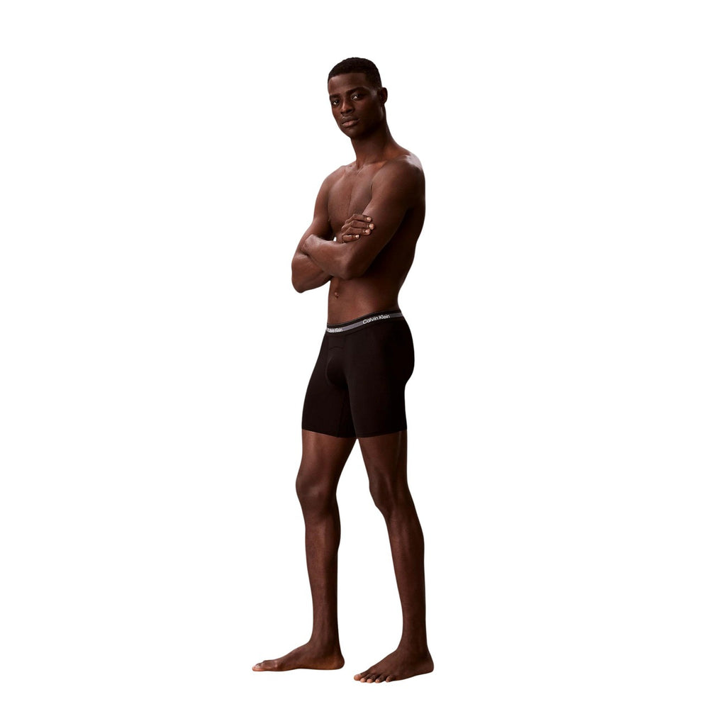 Calvin Klein Underwear — Pack of 3 men's black long boxers — view 4