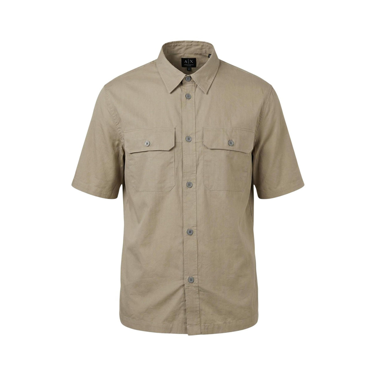 Armani Exchange — Chemise en coton beige homme — vue 2
