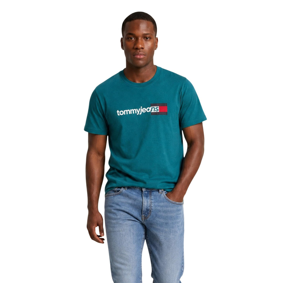 Tommy Jeans — Men’s green organic cotton printed T-shirt