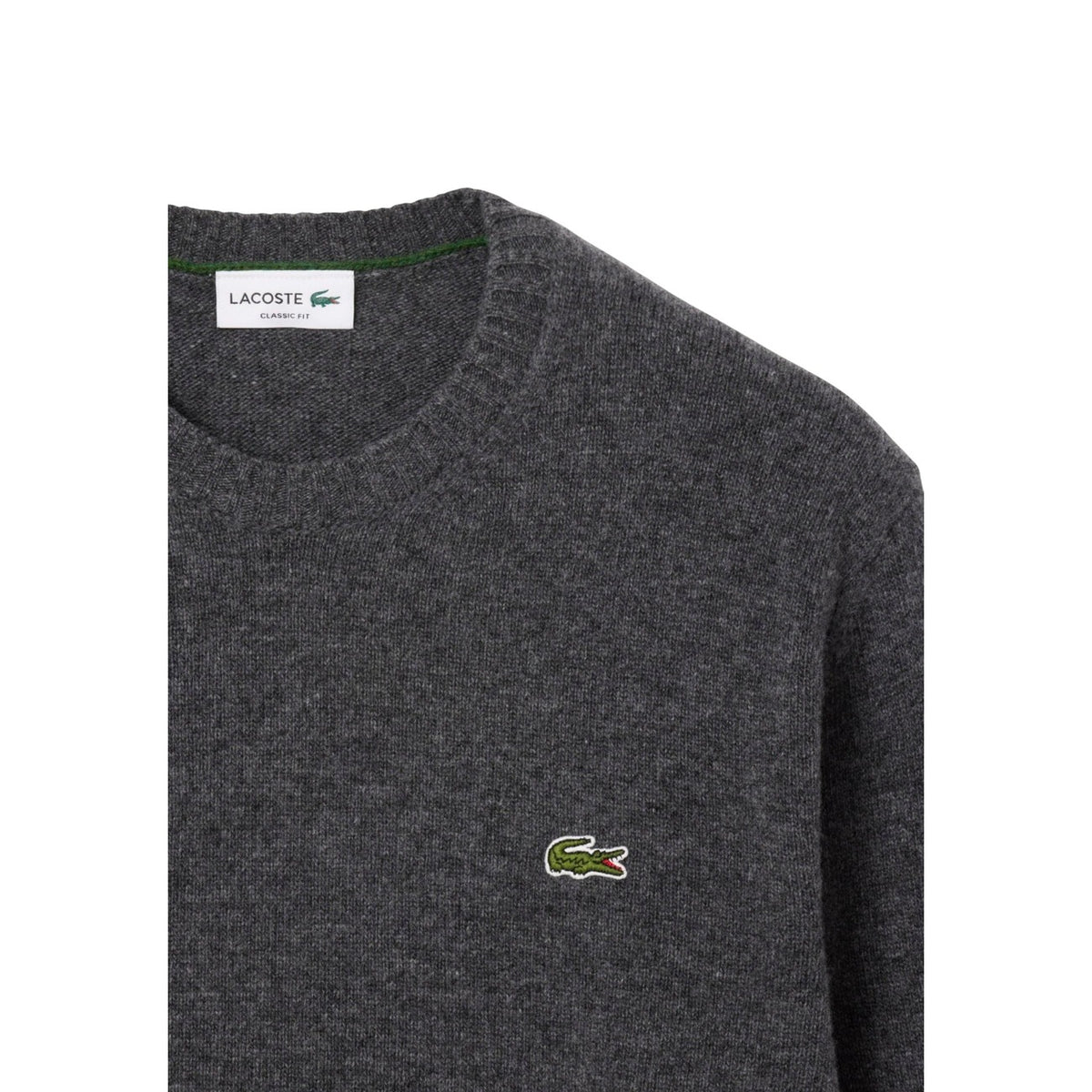 Lacoste — Pull AH2916 en laine homme — vue 2 — Gris