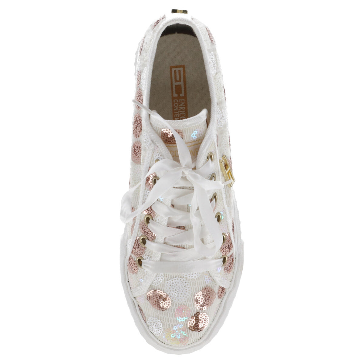 Enrico Coveri — Baskets ECW810744 blanc femme — vue 3