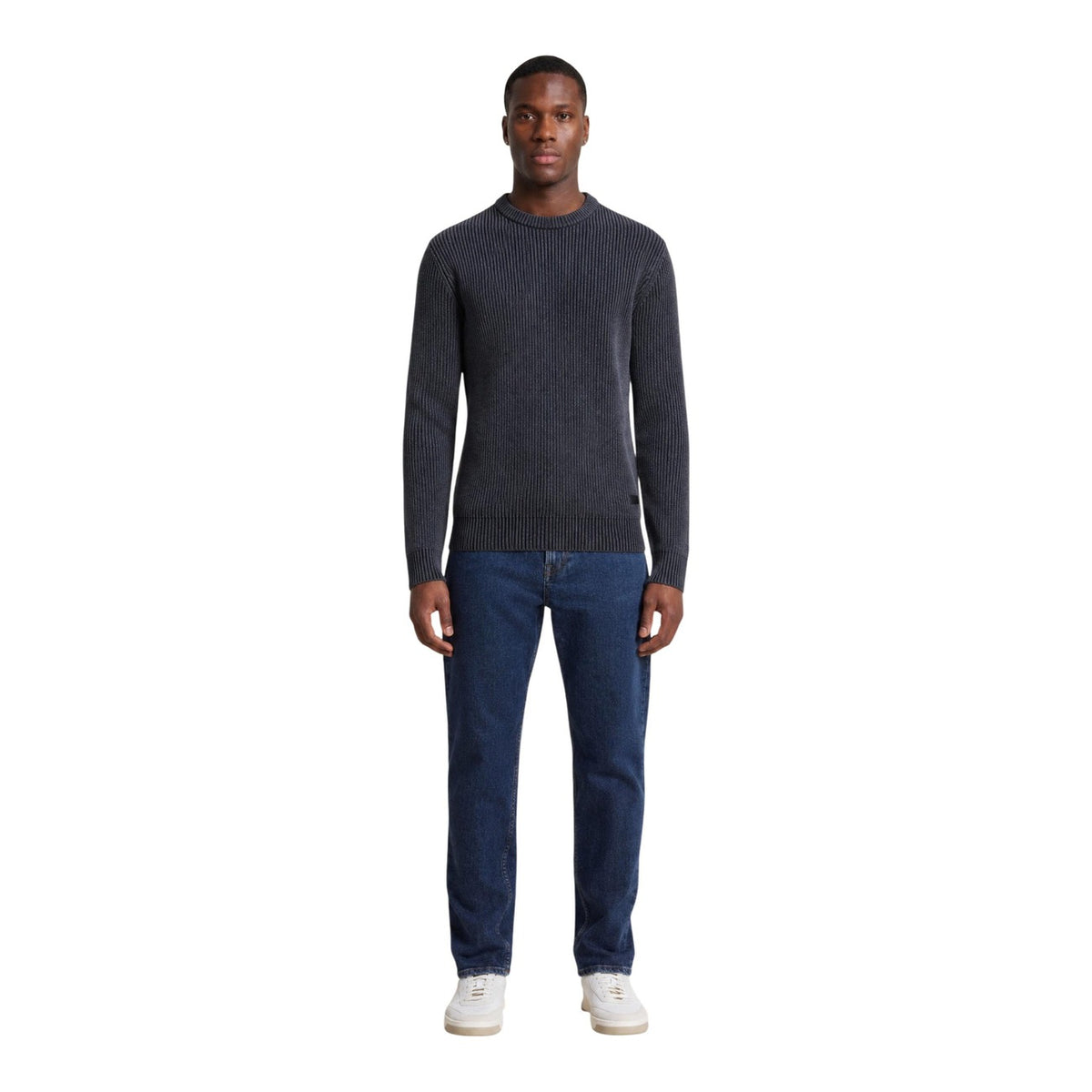 Guess — Pullover Manny English Rib für Herren - Farbe schwarz — Ansicht 4