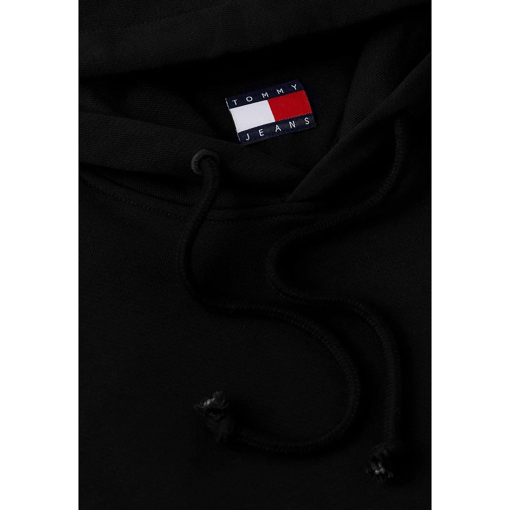 Tommy Jeans – Schwarzer Kapuzenpullover mit Kängurutasche für Herren — Ansicht 5