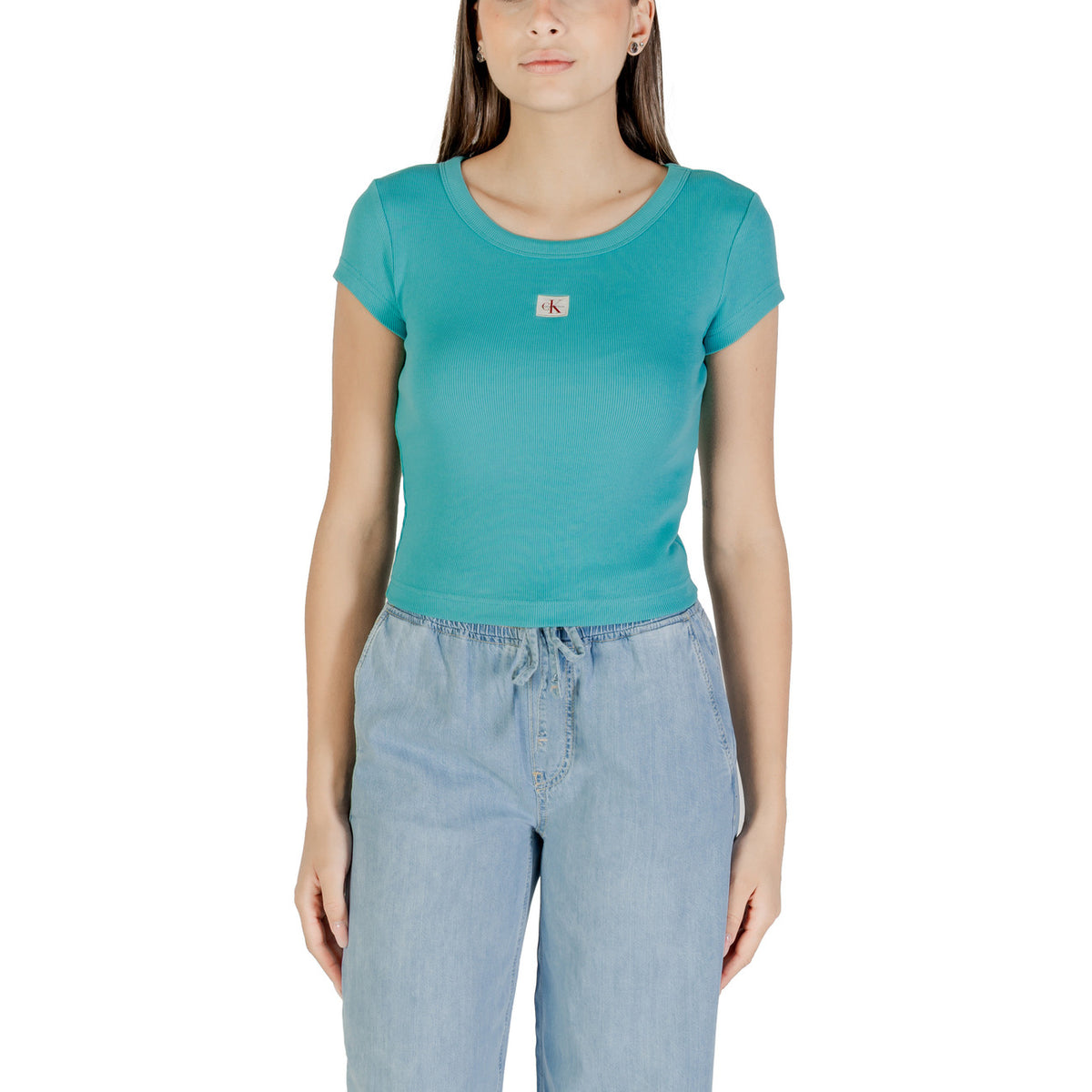Calvin Klein Jeans — Damesstretch-T-shirt LV047C200G zwart — afbeelding 6