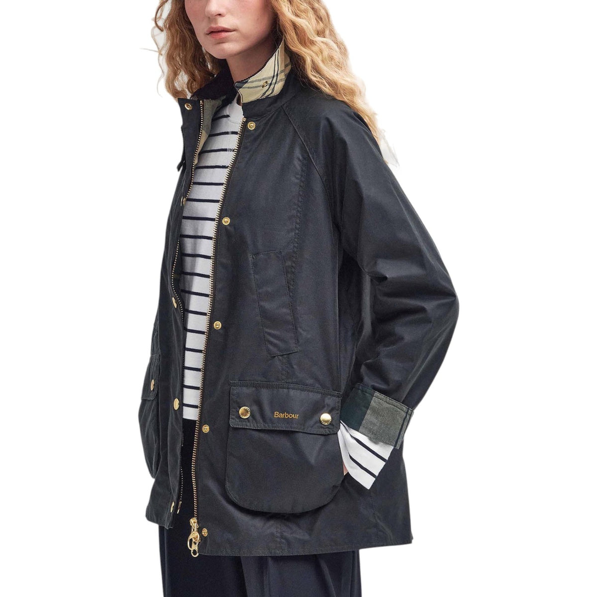 Barbour — Bruine Modern Beadnell gewaxte damesjas