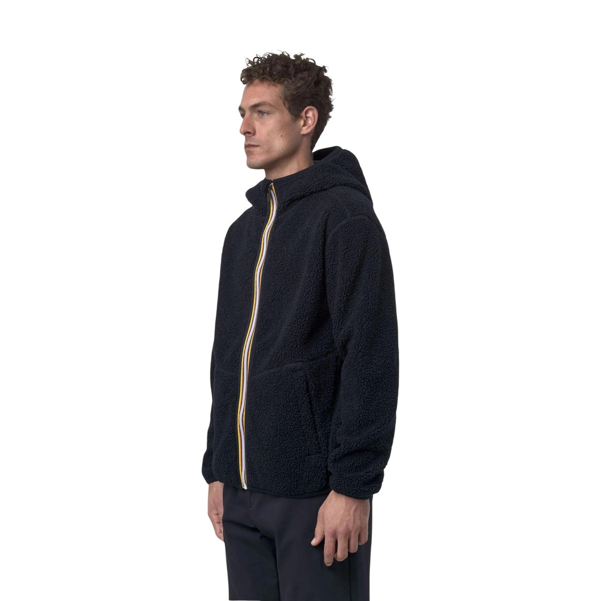 Kway — Veste à capuche JACK SHERPA POLAR DOUBLE bleu homme — vue 4