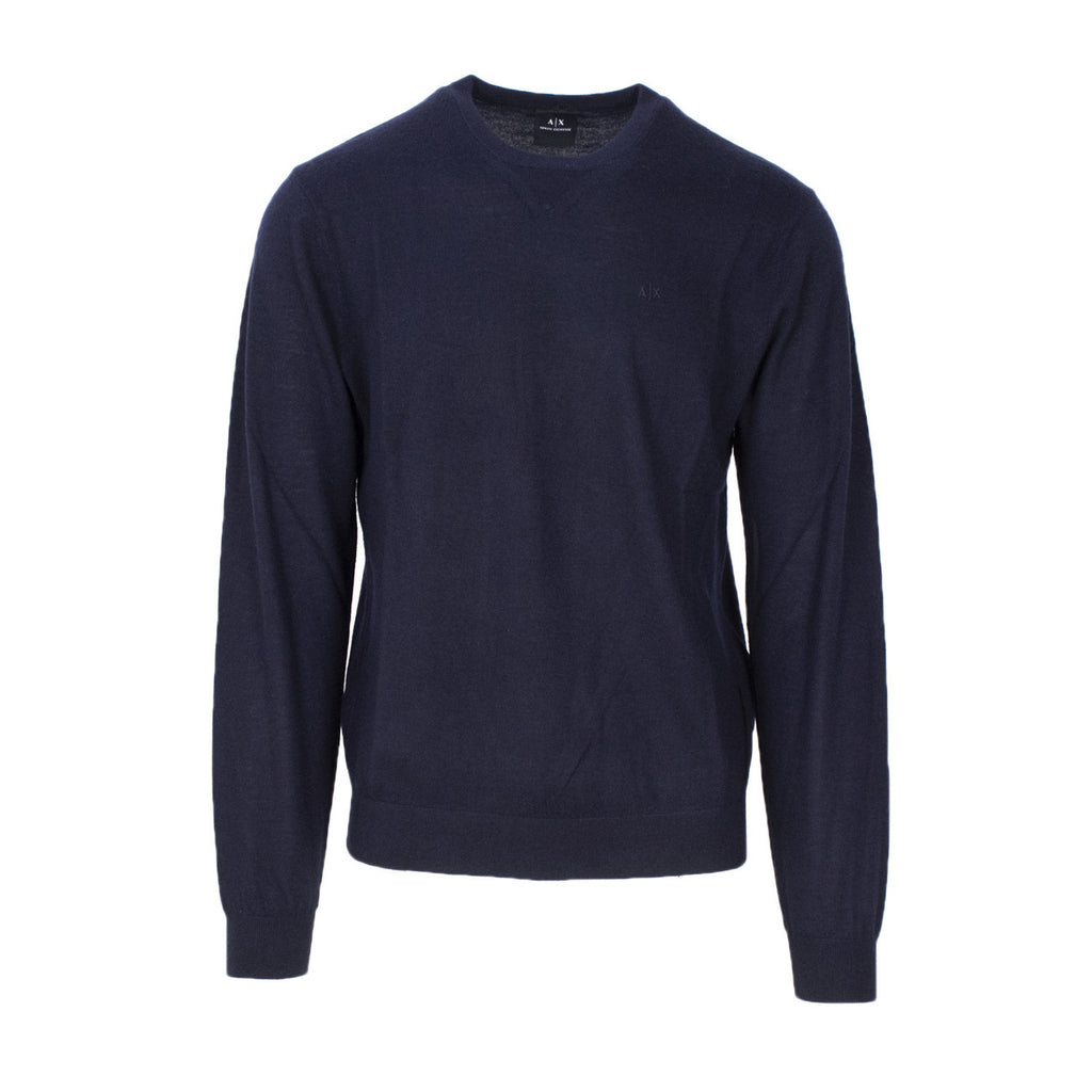 Armani Exchange — Men's blue 8NZM3A wool blend sweater