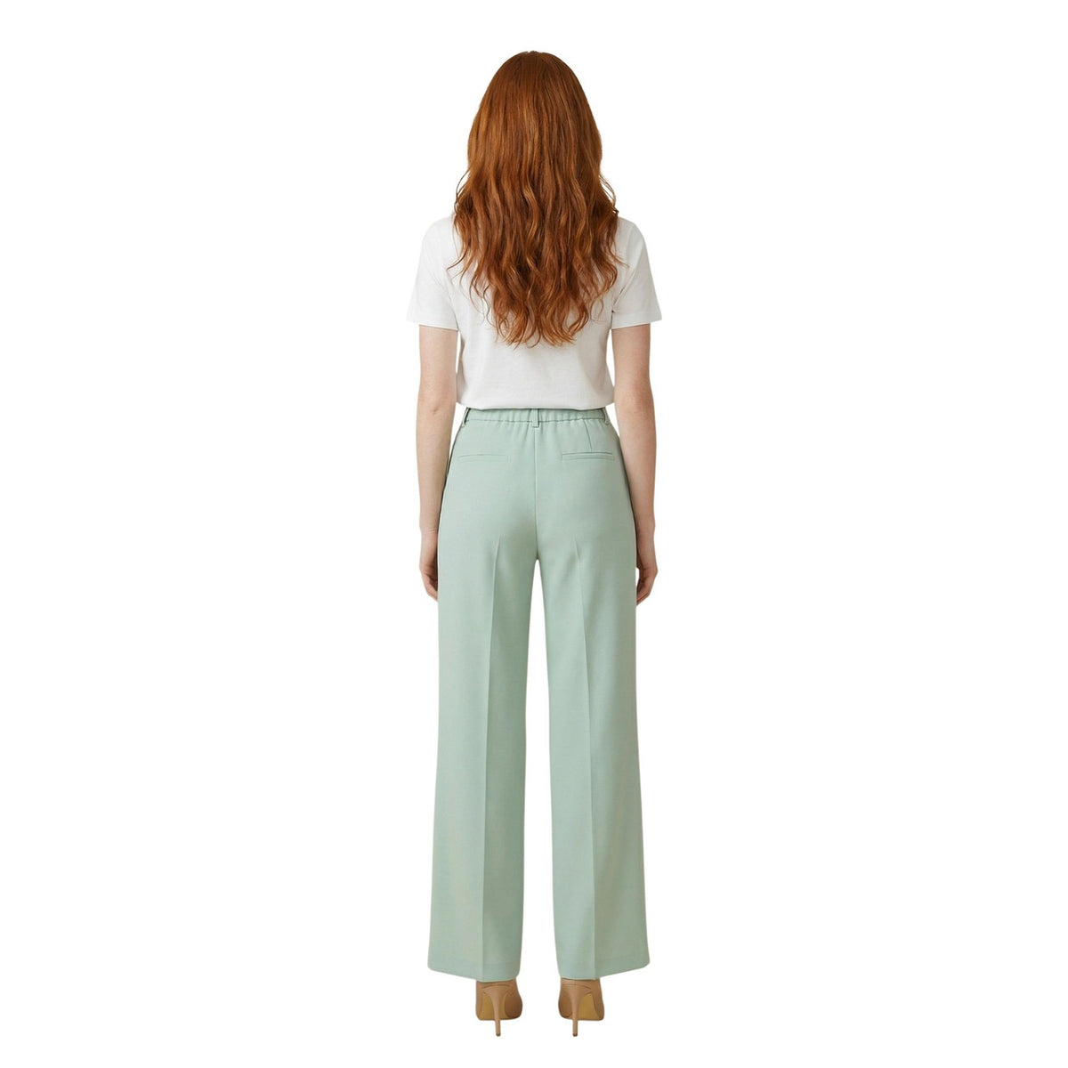 Artigli — Pantalon palazzo vert femme — vue 4